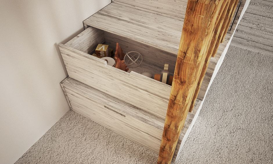 Ginger bread house kids bedroom stairways storage
