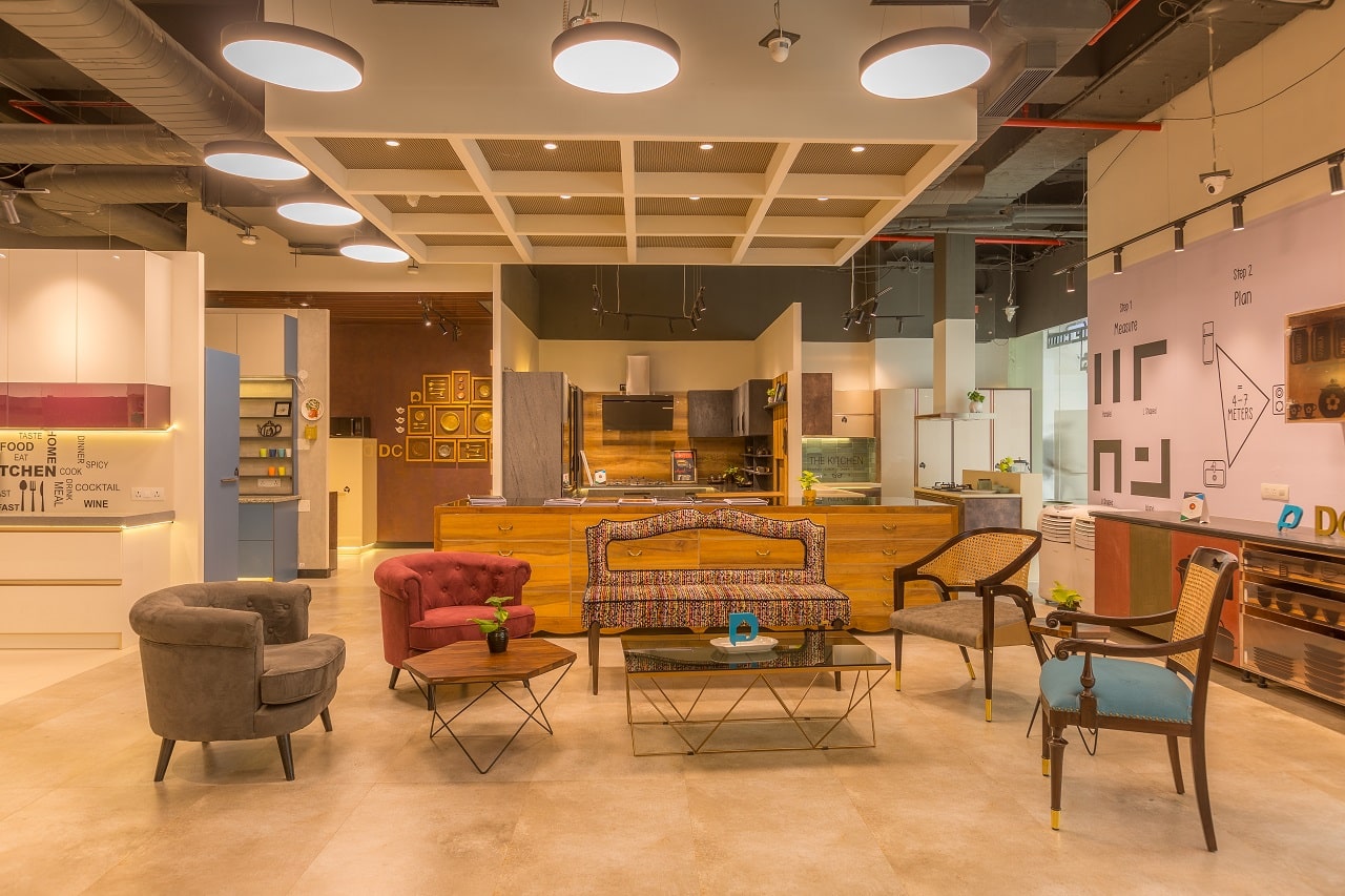 Design Cafe Whitefield Experience Centre Showcasing Furniture Designs in the Store.