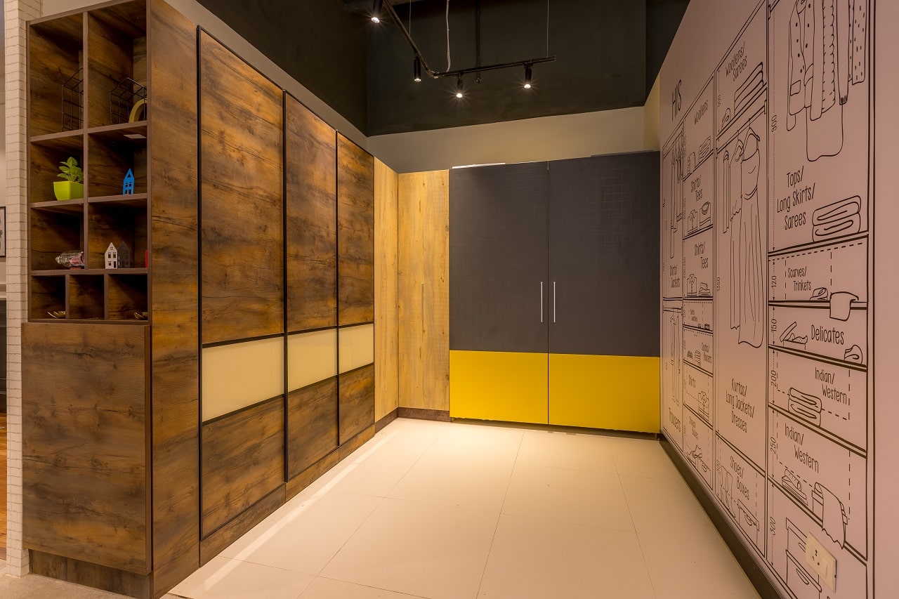 Modular Wardrobes at Design Cafe Experience Centre Home Interiors Store.