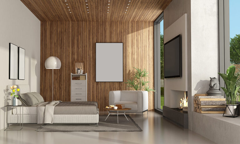 Wooden Bedroom Wall Panel Designs for Warmth & Texture