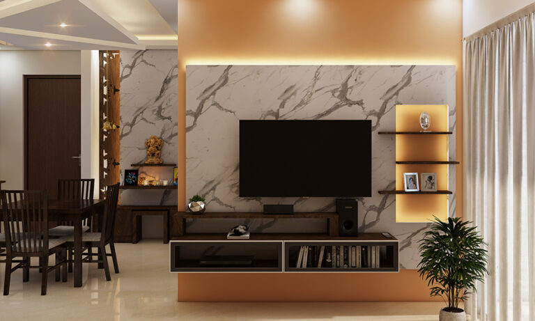 3BHK Flat Interior Design At SNN Raj Greenbay In Bangalore