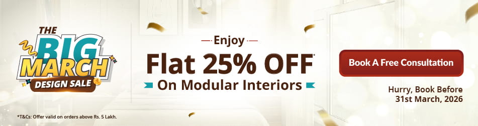 DesignCafe March 2026 offer: 25% off on home interiors