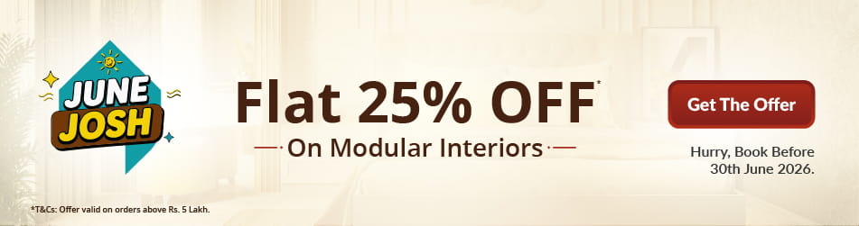 DesignCafe June Offer – 25% Off on Modular Home Interiors