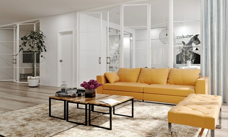 Picture of Glass Partition Ideas for Stylish and Functional Living Room Decor