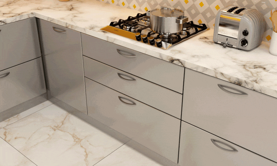 A Kitchen Designed With Pantone's Colour For 2021 - DesignCafe