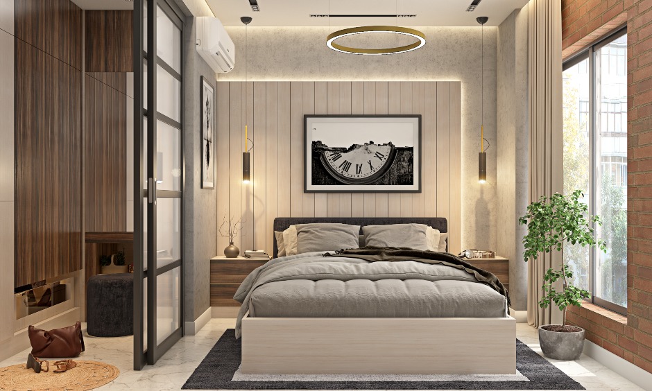 A Bedroom Design With A Dressing Nook - DesignCafe