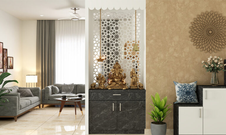 Pooja Room Wall Unit Interior Designs For Your Home | DesignCafe