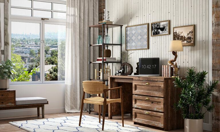 Industrial Style Home Office Design Ideas | DesignCafe