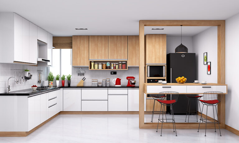 L Shaped Kitchen With Island Designs For Your Home | DesignCafe