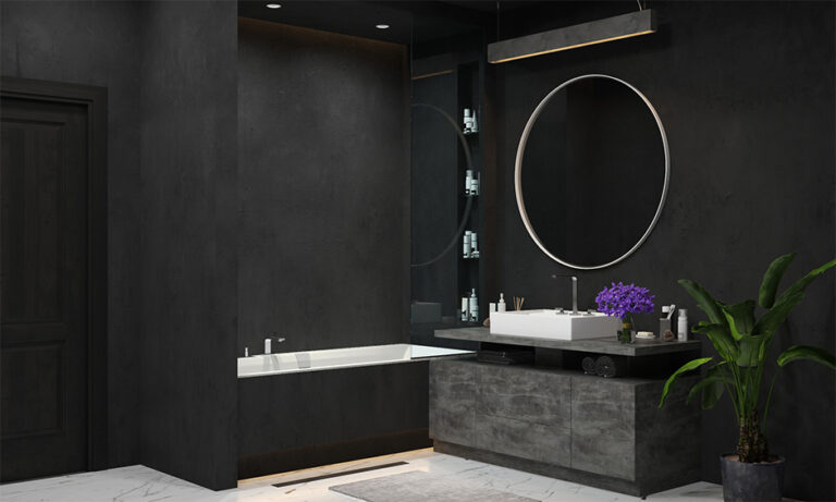 6 Matte Black Wall Paint Is The New Black DesignCafe Bathroom Design With Matte Black Wall Paint Colour 768x461