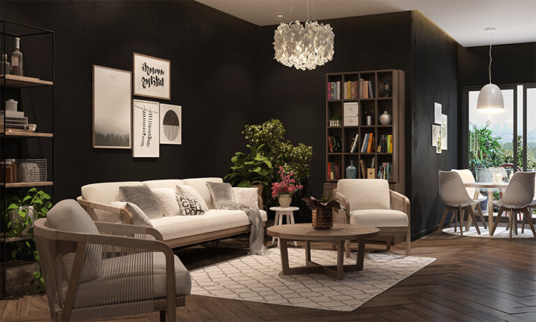 6 Matte Black Wall Paint Is The New Black DesignCafe Bold Matte Black Wall Paint In Your Living Room 768x461