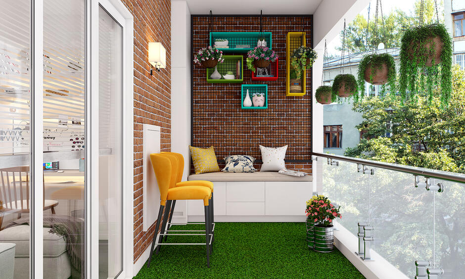 Photo inspiration: Fresh Look at A Modern Rustic Balcony With Foldable Furniture