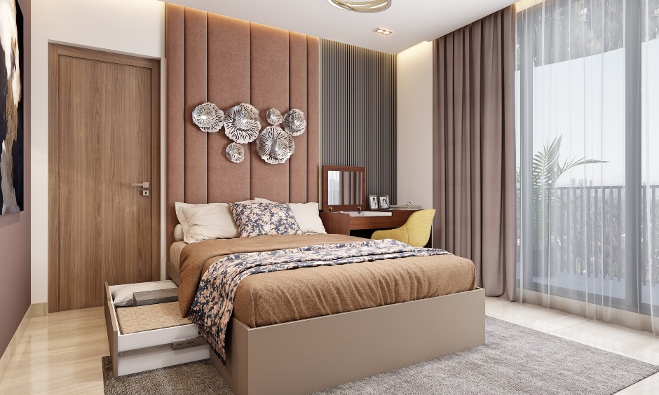 Space-saving bed comes with side drawer underneath