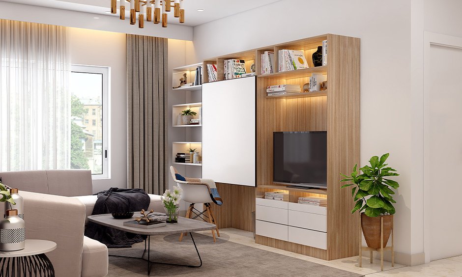 Simple Living Room With Tv Unit Center Table And Sliding Door Design Simple Living Room With Tv Unit Center Table And Sliding Door Design