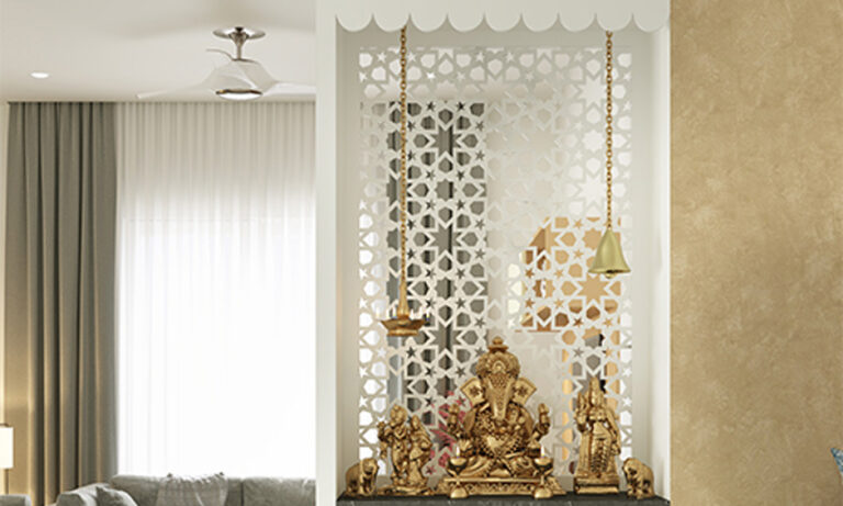 Stylish Pooja Unit Designs For living room In 2025