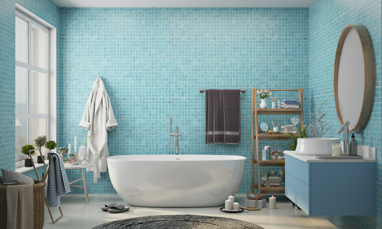 6 Blue Bathroom Tile Ideas For Floors And Walls