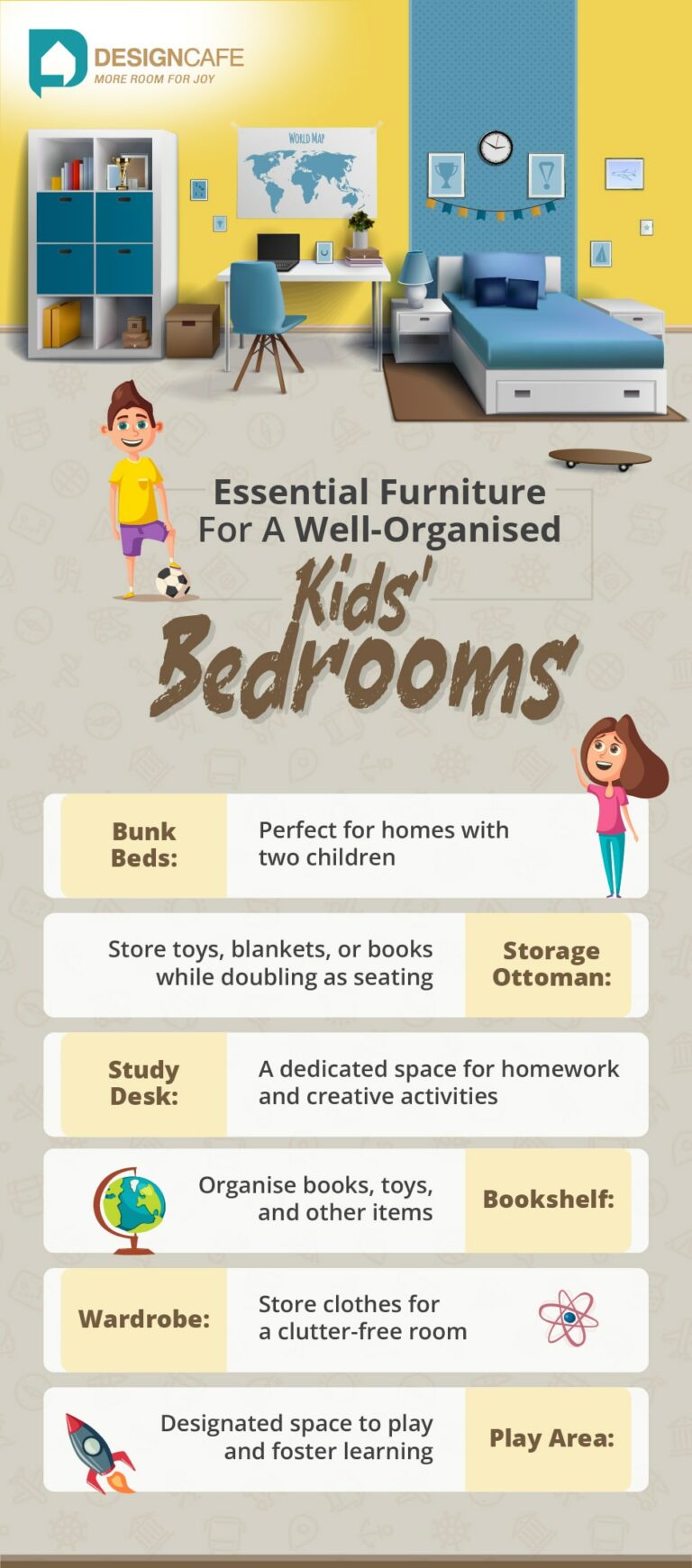 7 Space Saving Kids Bed Designs For Your Home | DesignCafe