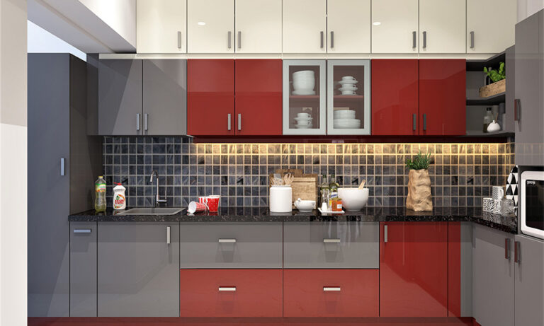 Red and White Modular Kitchen Designs: A Stylish Statement!