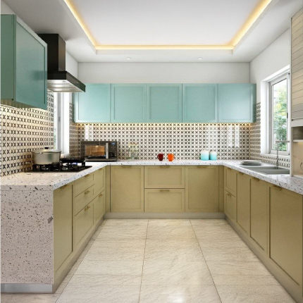 Modular kitchen rates in Gurgaon for polyurethane finish from ₹4.5 Lakhs