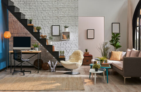 Latest pastel wallpaper ideas for minimal living room