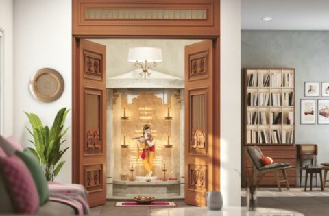 Corian mandir designs for a luxurious look