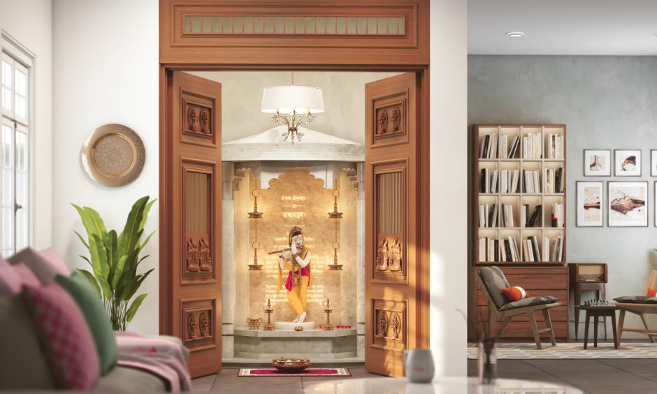 Corian mandir designs for a luxurious look