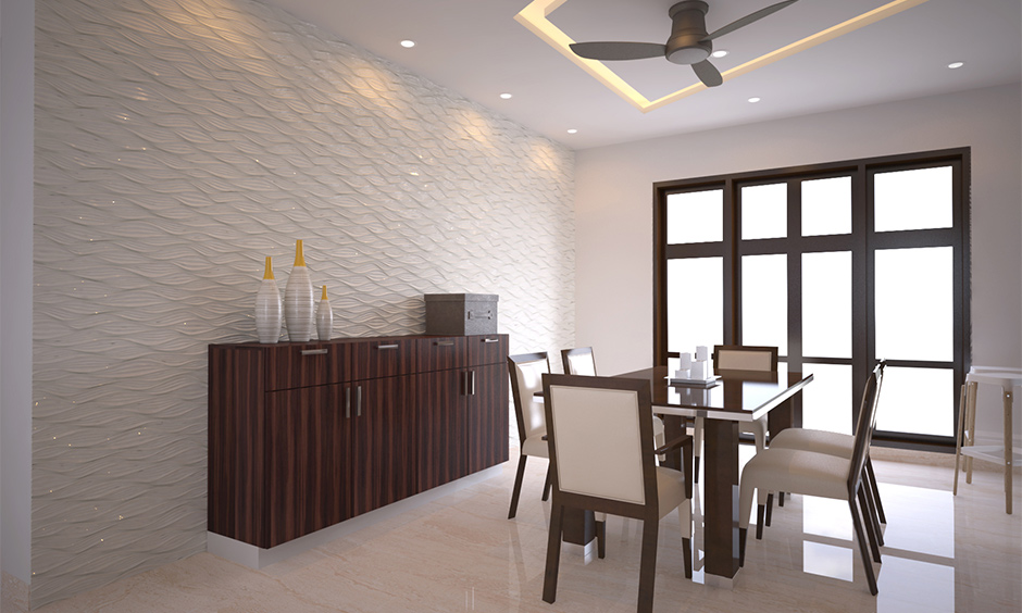 Diamond-shaped wall panelling comes with a contemporary colour ambivalence