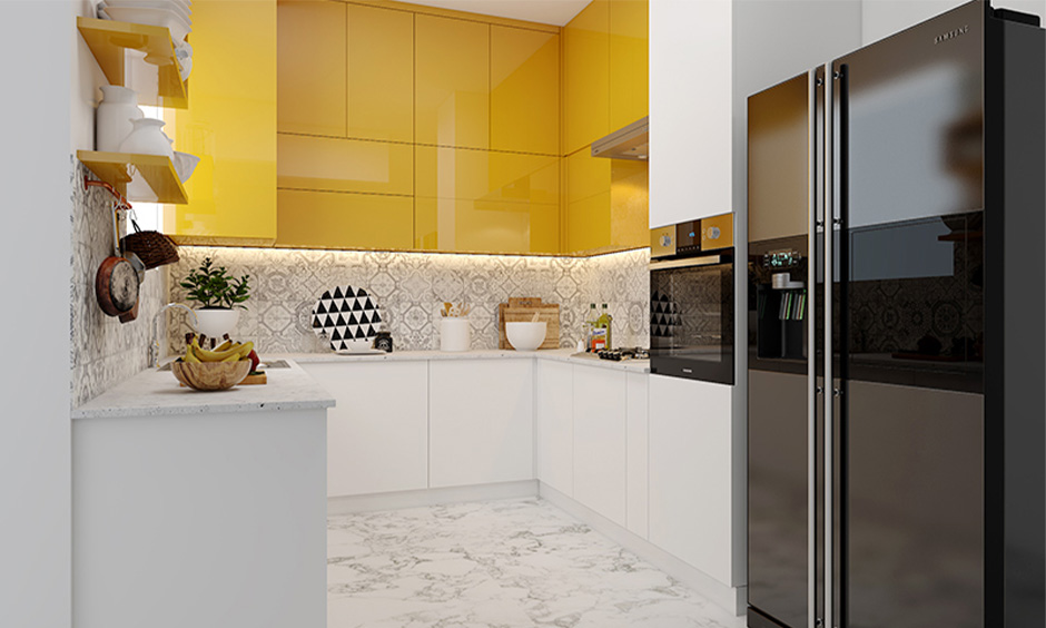 Maximise space in a C-shaped modular kitchen with clever storage and light colour schemes.