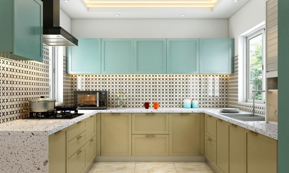 Comparison of U-shaped and C-shaped kitchen designs highlighting their layout differences.
