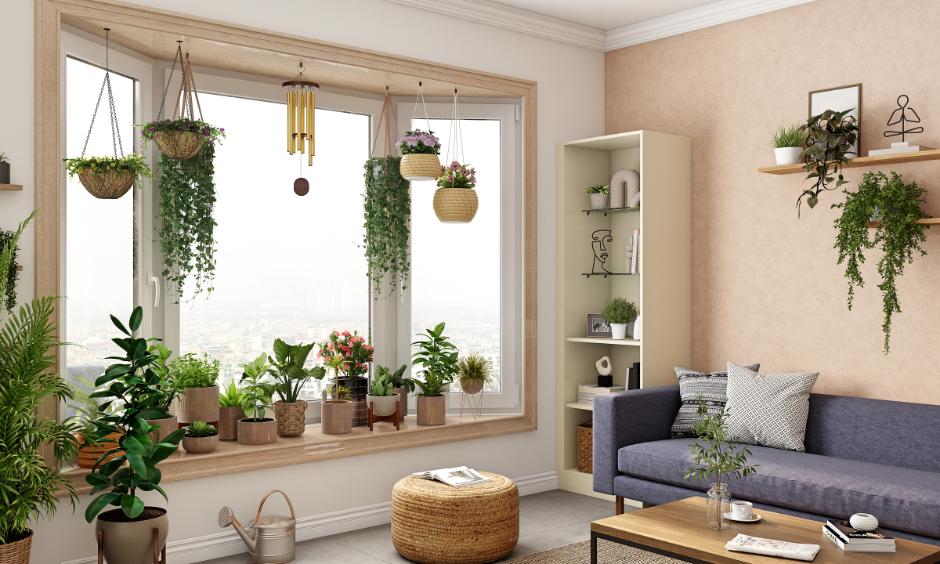 Soothing green room with olive walls, plush chair, and natural textures.