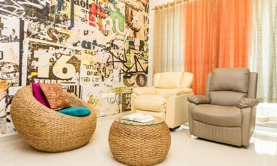 Rattan coffee table for your living room, which givesa rustic vibe