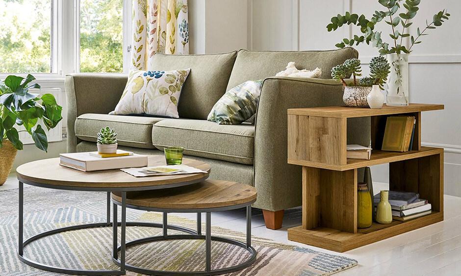 Nesting coffee table which is perfect to add more space to the room