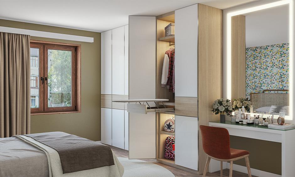 LED profile light design for the wardrobe and vanity for a luxurious look