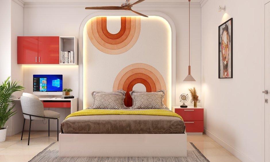 Boho Bedroom wall paint stencil design for creating a warmer space