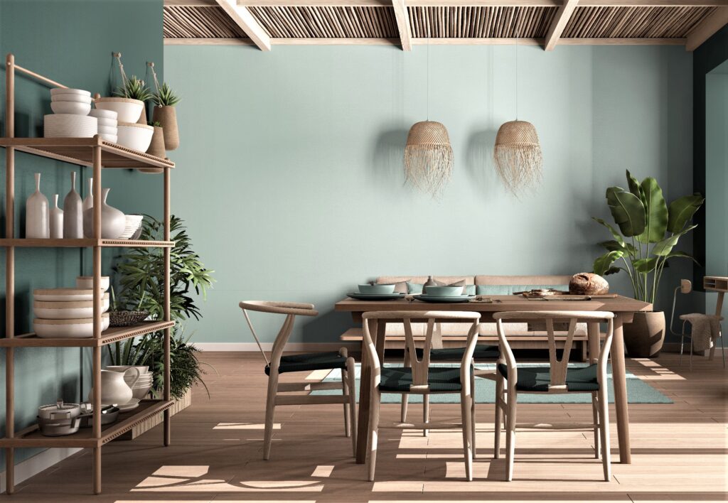 Rustic grid ceiling design for earthy homes to add warmth