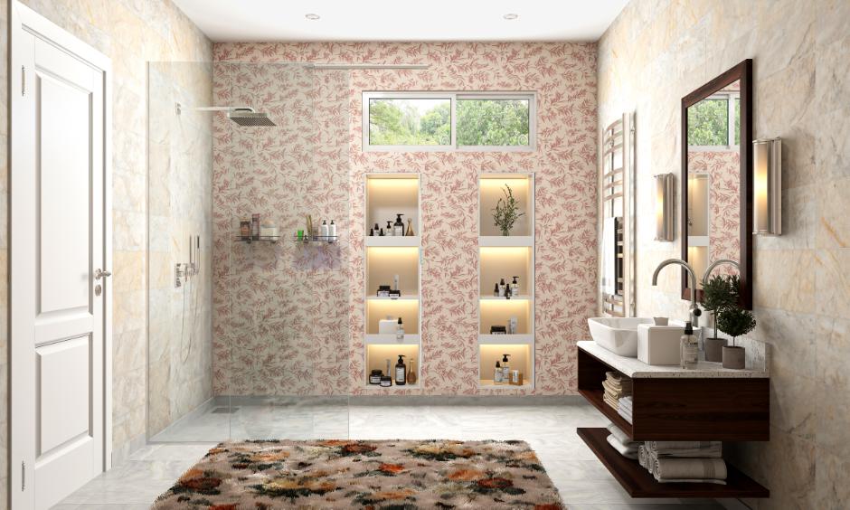Affordable bathroom renovation includes updating the vanity with new countertops and handles.