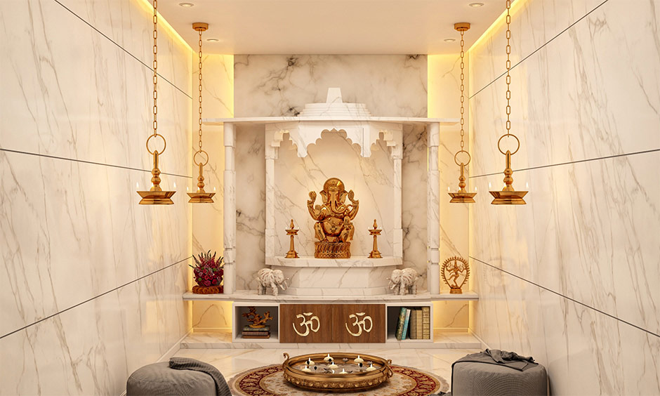 Makrana marble applications in home design: flooring, counters, tables, decor elements