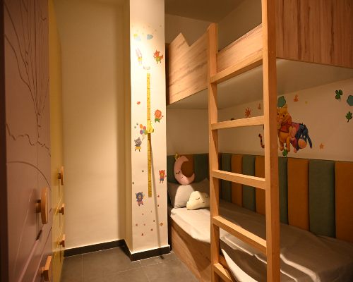 Modern child bedroom with bunk bed in designcafe bhubaneswar