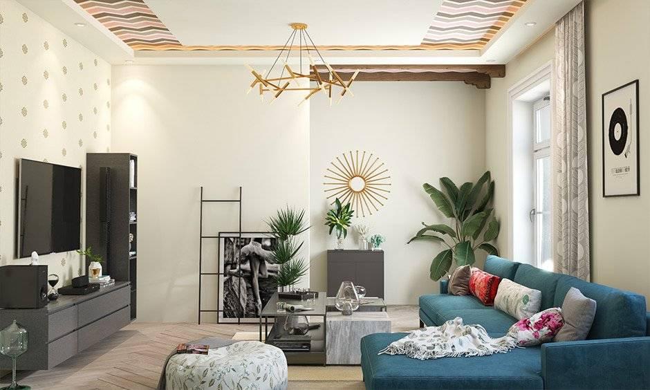 Planning and safety precautions for false ceiling installation with design consideration and protective gear.