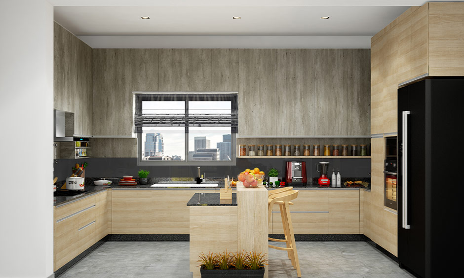 Trendy kitchen curtain idea to complement decor: neutral tones soften bold cabinets, vibrant patterns brighten spaces.