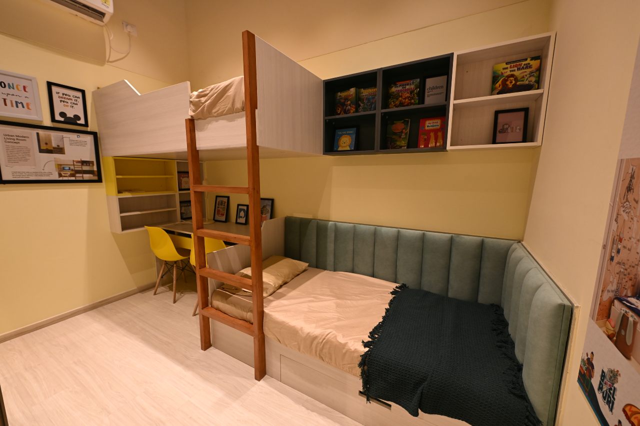 Vibrant children bedroom design at Balewadi, Pune, blending fun and functionality for kids.