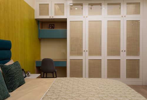 Stylish latest wardrobe bedroom design in Baner, Maharashtra, merging elegance and practicality.