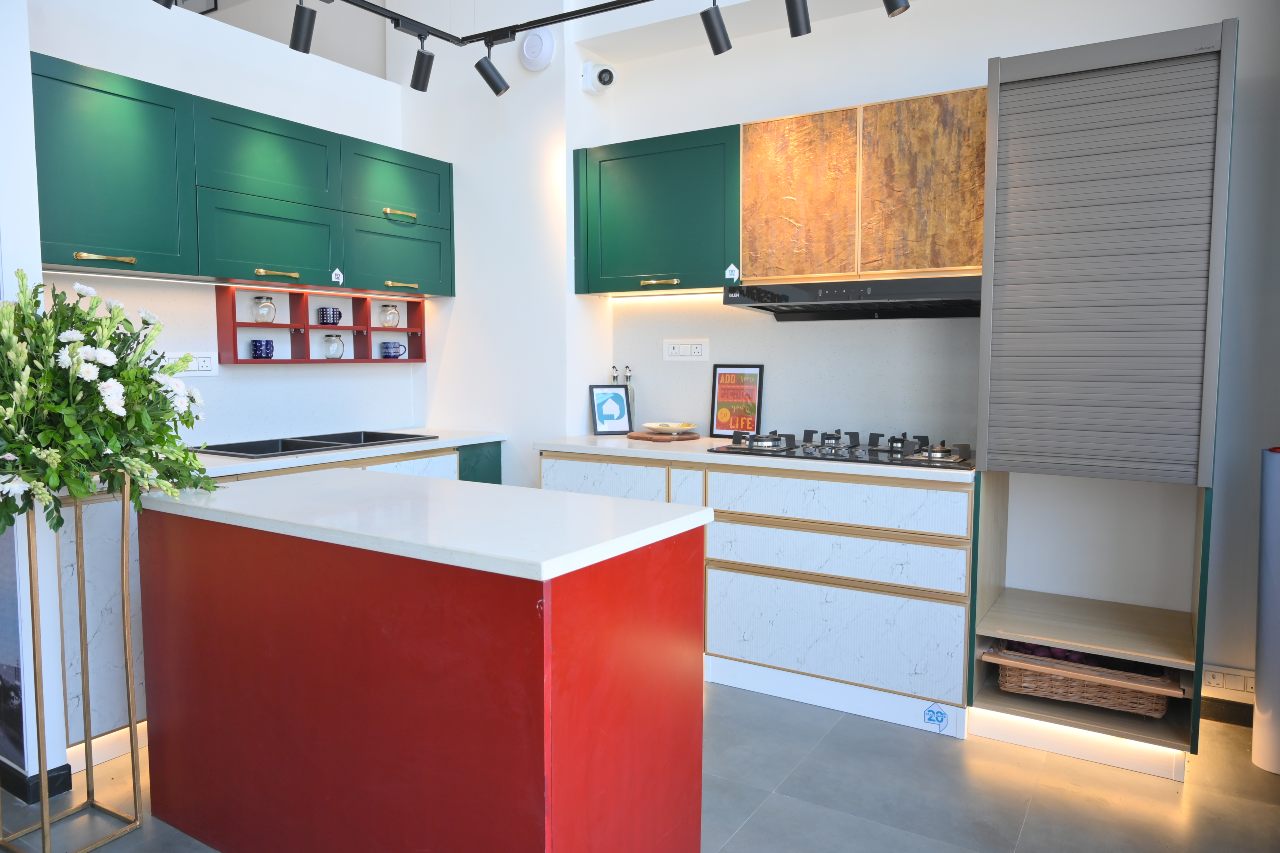 Stylish kitchen island designed to enhance modern interiors in Gurugram.