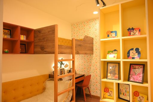 Creative kids bedroom interior concept displayed at DesignCafe in Gurugram.