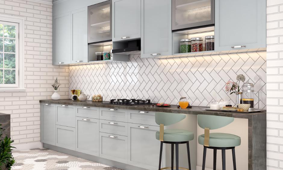 Innovative subway tile layout patterns like herringbone and vertical stacking