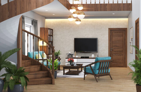 Modular furniture for the living room, which transforms the entire space