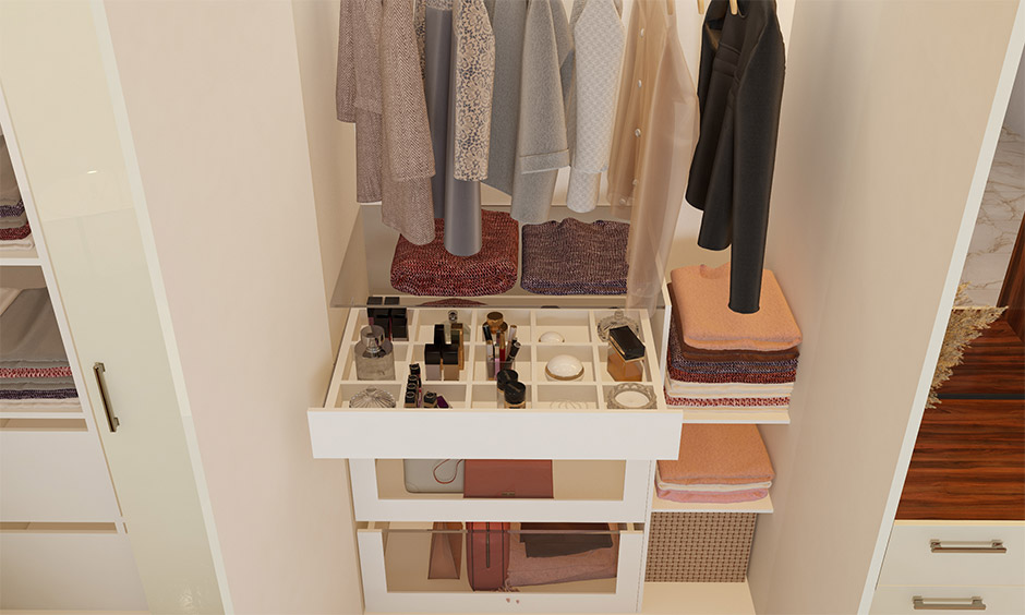 Budget-friendly well-structured wardrobe design to maximise space