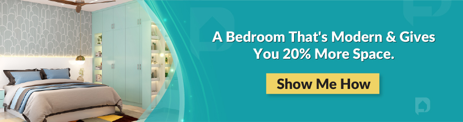 Create a modern bedroom that maximises space, giving you 20% more room to enjoy.