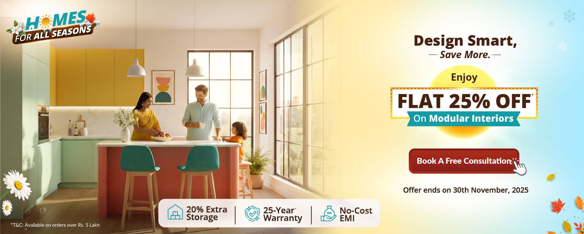 DesignCafe Offer: Flat 25% OFF on Home Interiors