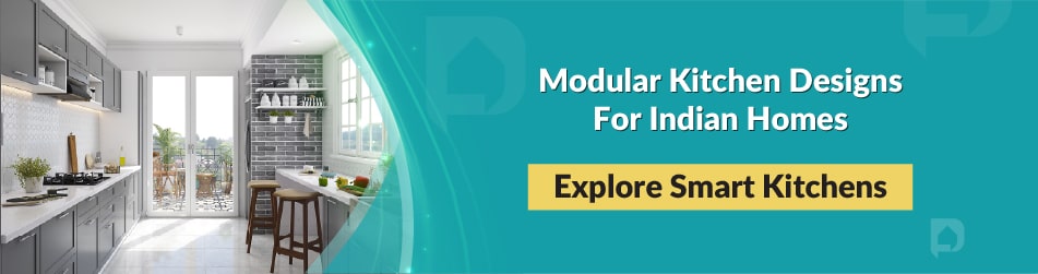 Modern modular kitchen design with efficient storage, perfect for every Indian home.